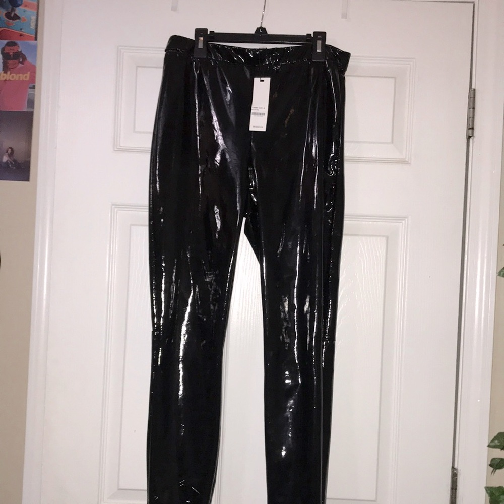 Black Plastic Pants